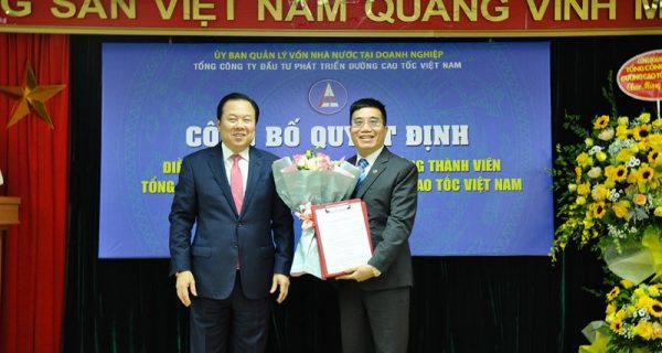 Đồng chí Trương Việt Đông được bổ nhiệm làm Chủ tịch Hội đồng thành viên Tổng công ty Đầu tư phát triển đường cao tốc Việt Nam