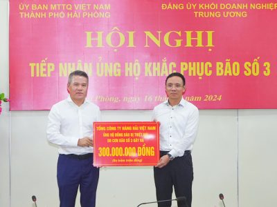 VIMC cùng các Tập đoàn và Tổng công ty trong Đảng ủy Khối DNTW chia sẻ, hỗ trợ thành phố Hải Phòng khắc phục hậu quả do bão số 3 gây ra