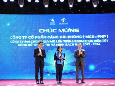 Cảng Hải Phòng lần thứ 2 góp mặt trong Top 10 công ty đại chúng quy mô lớn trên UPCOM thực hiện tốt công bố thông tin và minh bạch