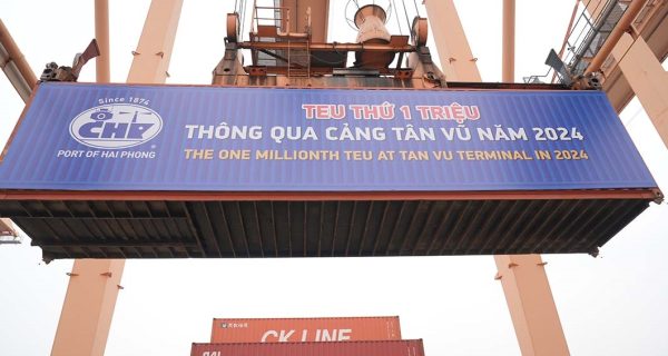 Cảng Tân Vũ đạt cột mốc 1 triệu TEU thông qua năm thứ tư liên tiếp