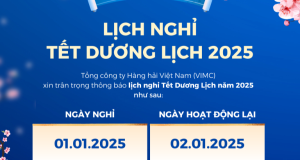 Thông báo lịch nghỉ Tết Dương lịch 2025