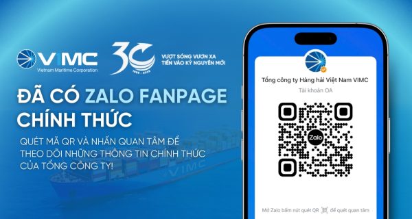 Tổng công ty Hàng hải Việt Nam (VIMC) đã chính thức có mặt trên Zalo!