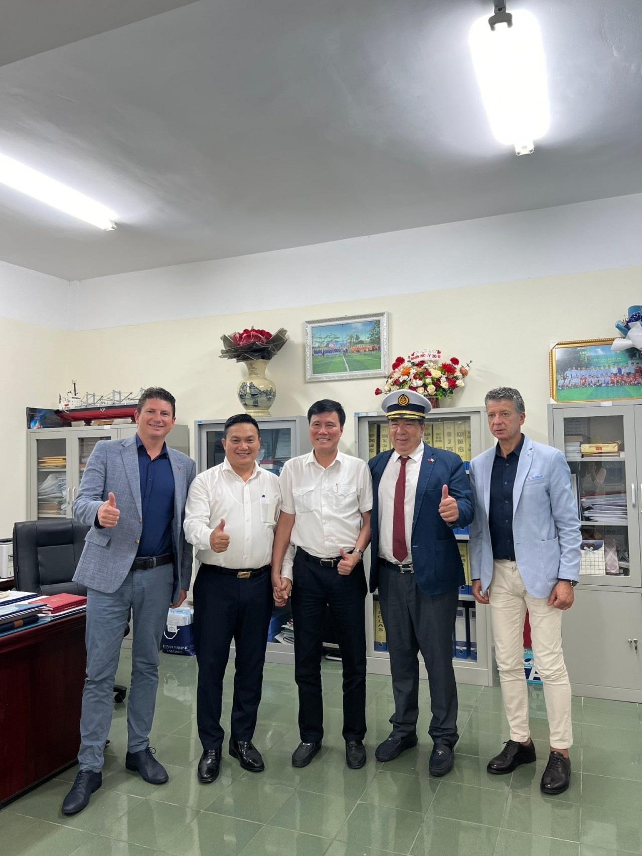 Lãnh đạo VIMC – ARIES Shipping thăm và làm việc tại trường Đại học Hàng hải Việt Nam.