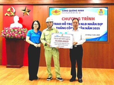 Gần 380 triệu đồng hỗ trợ công nhân khó khăn ngành Hàng hải