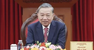 Tổng Bí thư Tô Lâm điện đàm với Tổng thống Mỹ Donald Trump (Ảnh: Thống Nhất/TTXVN).