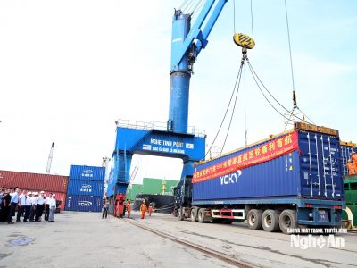 Nghệ An khai trương tuyến container quốc tế Cửa Lò – Dongguan